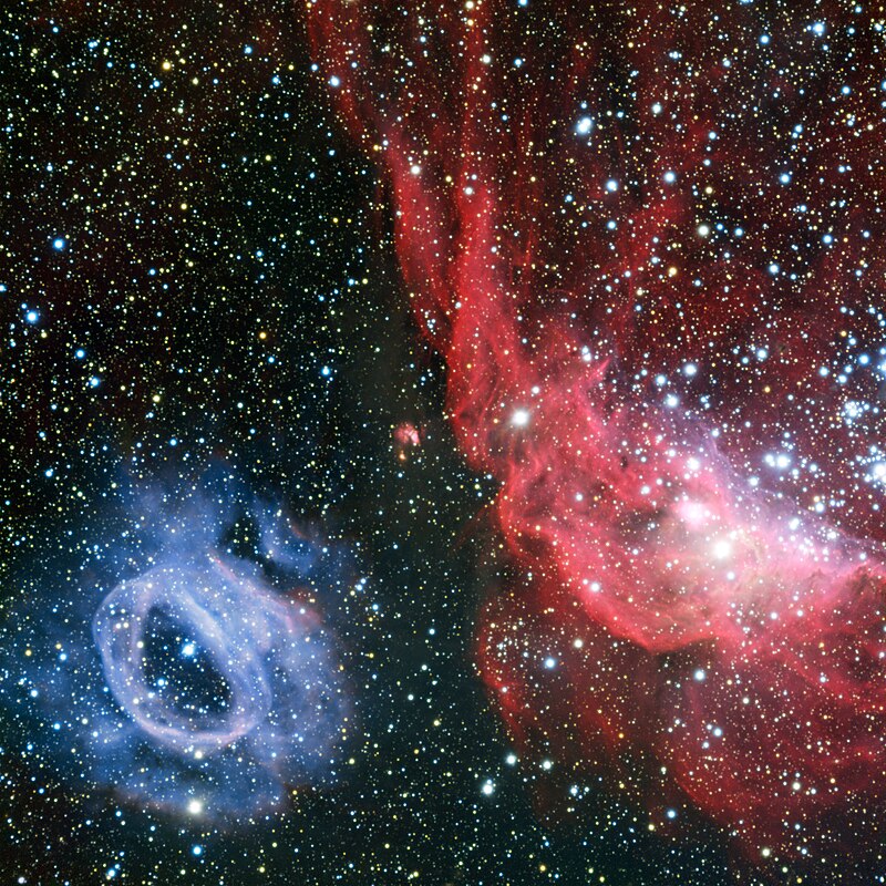 Two glowing clouds in the Lagre Magellanic Could